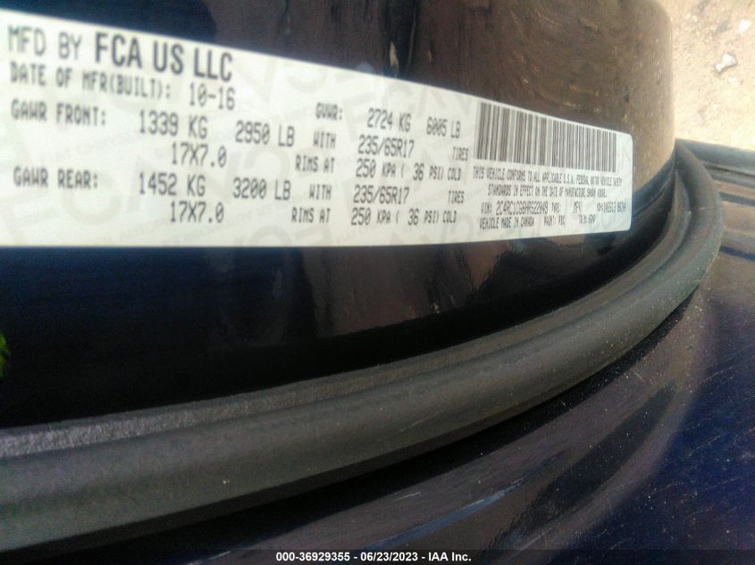 2017 CHRYSLER PACIFICA LX - 2C4RC1CG6HR622049