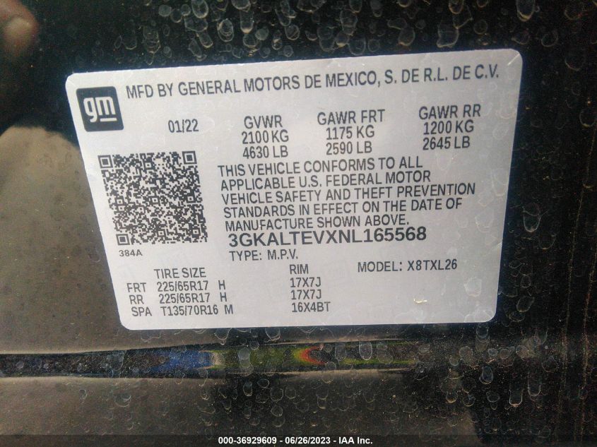 2022 GMC TERRAIN SLE - 3GKALTEVXNL165568