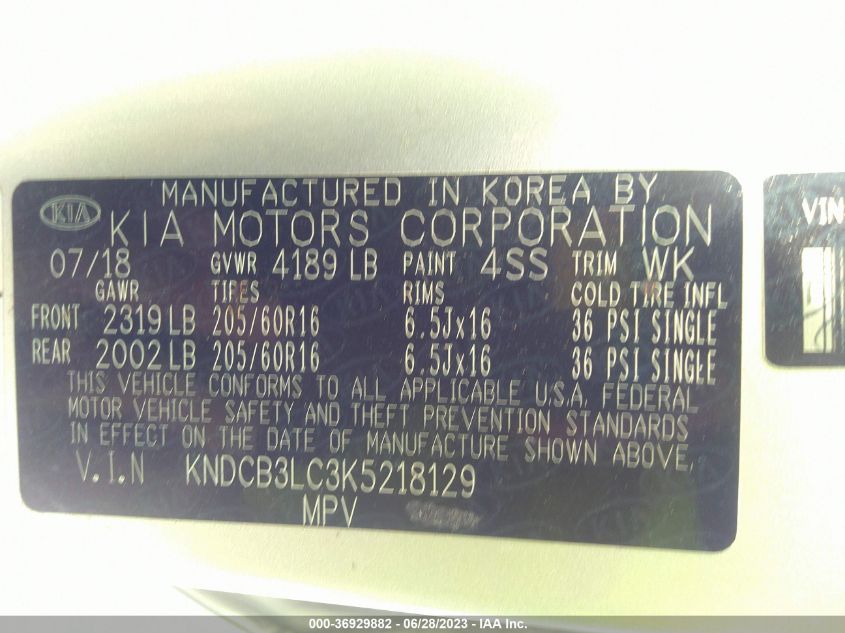 2019 KIA NIRO LX - KNDCB3LC3K5218129