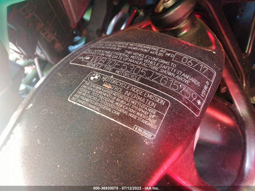 2018 BMW K1600 B - WB10F5305JZG15759