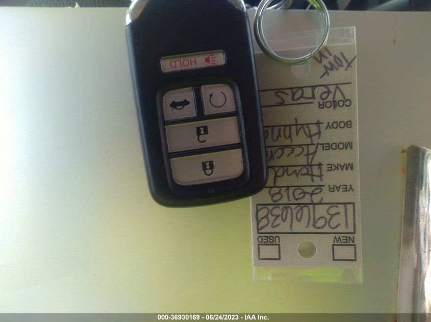 VIN 1HGCV3F59JA007318 2018 HONDA ACCORD HYBRID EX-L