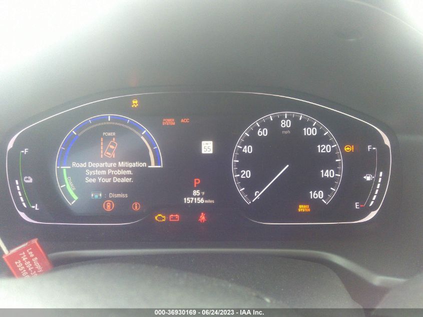VIN 1HGCV3F59JA007318 2018 HONDA ACCORD HYBRID EX-L