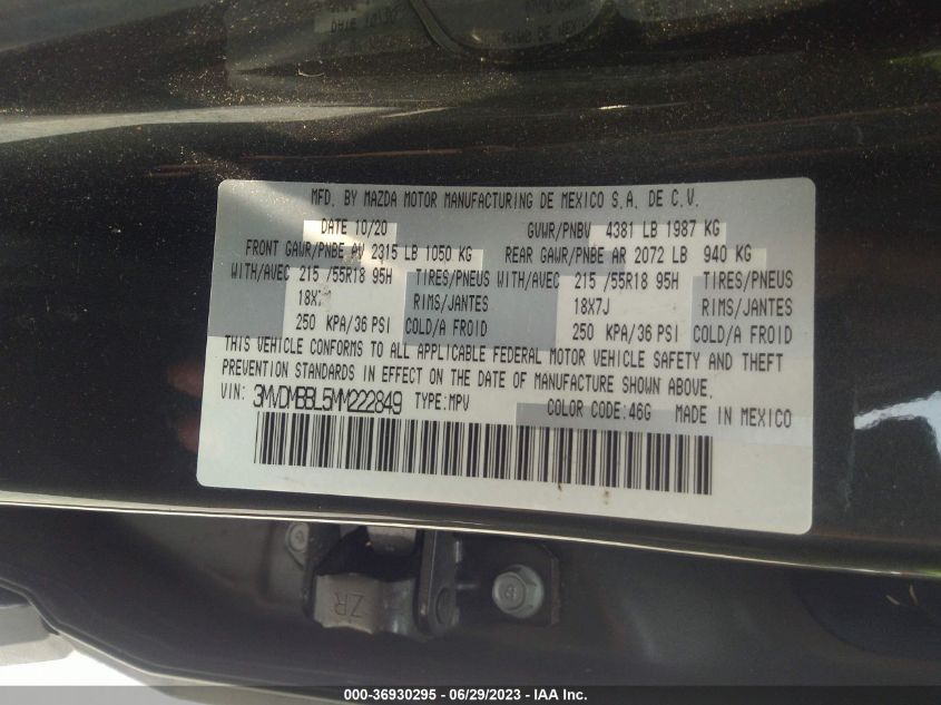 2021 MAZDA CX-30 SELECT - 3MVDMBBL5MM222849