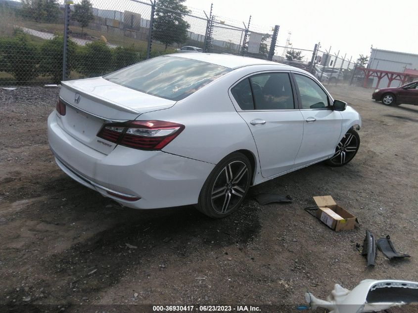 2016 HONDA ACCORD SEDAN SPORT - 1HGCR2F62GA225343