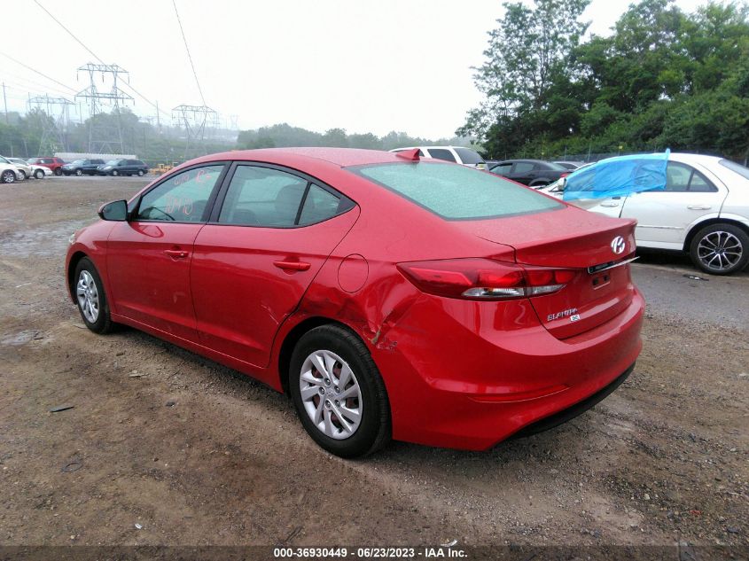 2017 HYUNDAI ELANTRA SE - 5NPD74LF3HH206268