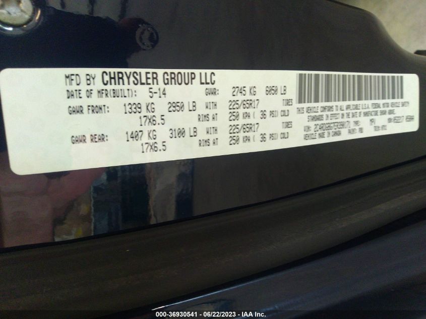 2014 DODGE GRAND CARAVAN SE - 2C4RDGBG7ER390171