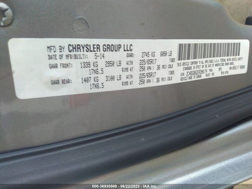 2014 DODGE GRAND CARAVAN SE - 2C4RDGBG2ER390174
