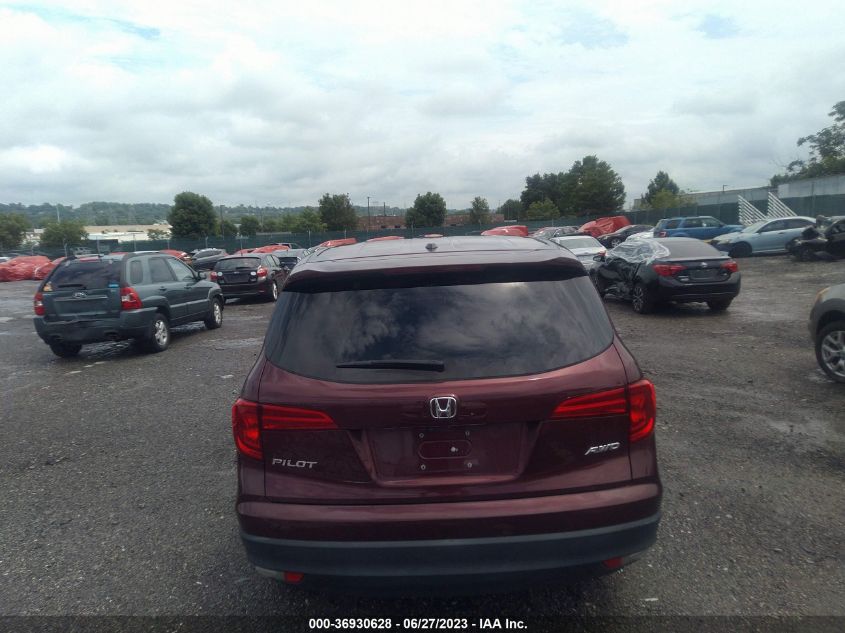 2018 HONDA PILOT EX-L - 5FNYF6H53JB024557