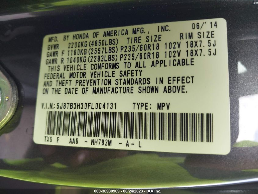 2015 ACURA RDX - 5J8TB3H30FL004131