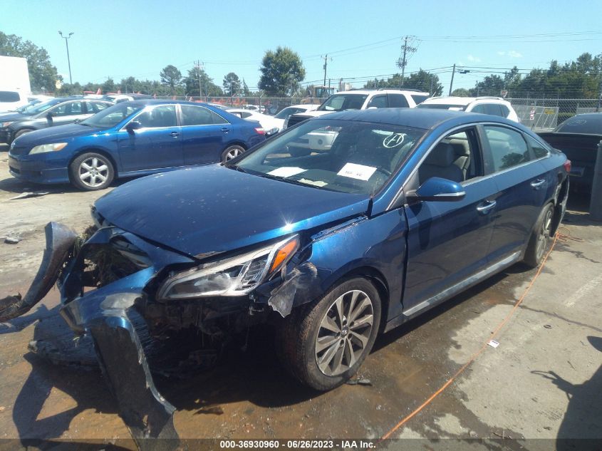 2015 HYUNDAI SONATA 2.4L SPORT - 5NPE34AF7FH150688