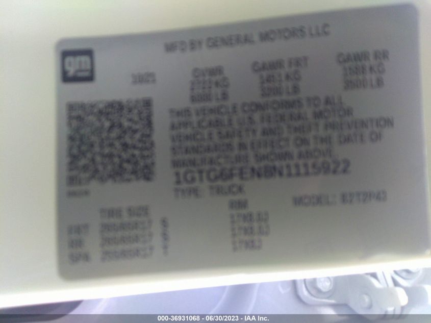 2022 GMC CANYON AT4 - 1GTG6FEN8N1115922