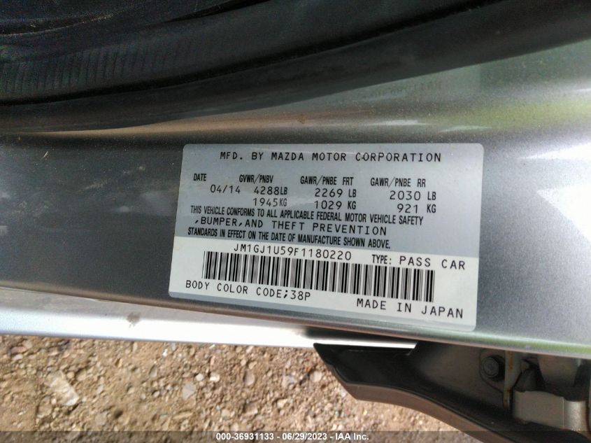 2015 MAZDA MAZDA6 I SPORT - JM1GJ1U59F1180220