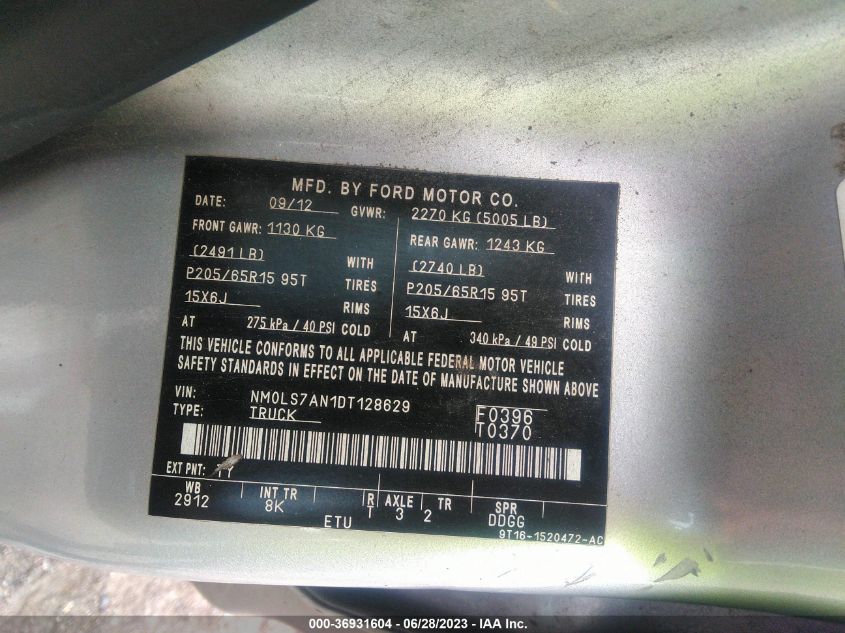 2013 FORD TRANSIT CONNECT XL - NM0LS7AN1DT128629