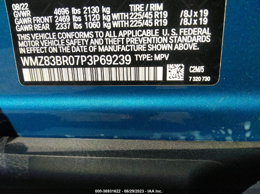 2023 MINI COUNTRYMAN COOPER S WMZ83BR07P3P69239