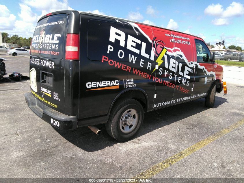2015 CHEVROLET EXPRESS CARGO VAN - 1GCWGFCF9F1243415