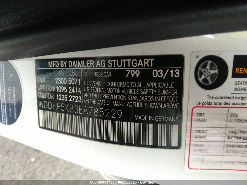 2014 MERCEDES-BENZ E-CLASS E 350 - WDDHF5KB3EA785226