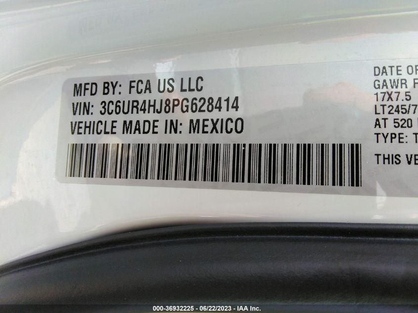 2023 RAM 2500 TRADESMAN - 3C6UR4HJ8PG628414