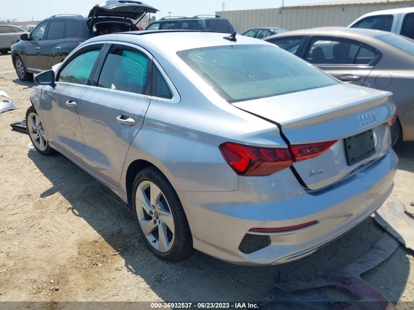 2022 AUDI A3 SEDAN PREMIUM - WAUAUDGY6NA045471