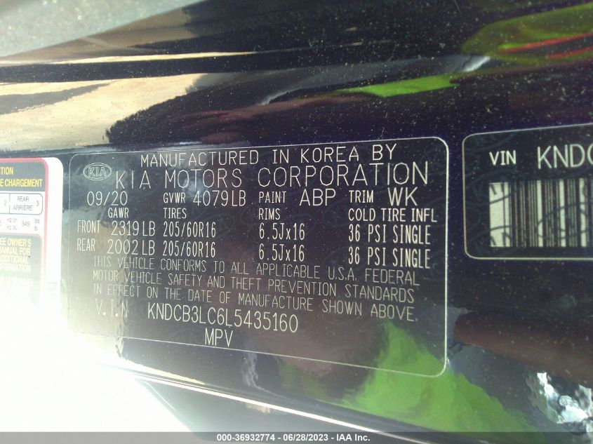 2020 KIA NIRO LX - KNDCB3LC6L5435160