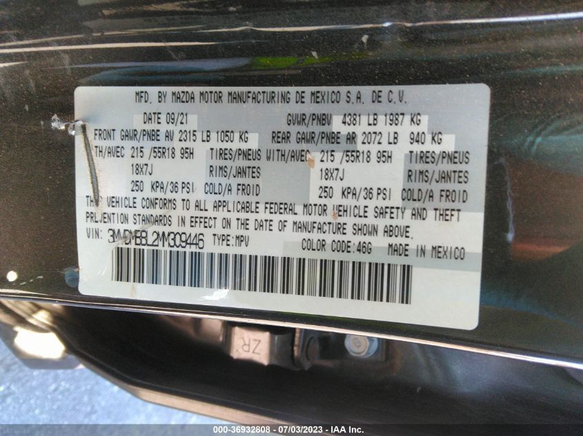 2021 MAZDA CX-30 SELECT - 3MVDMBBL2MM309446