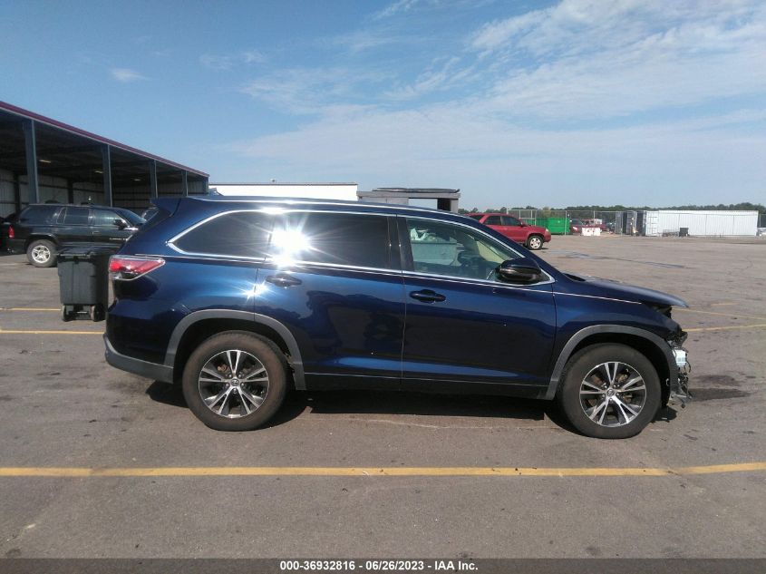 2016 TOYOTA HIGHLANDER XLE - 5TDKKRFH1GS175563