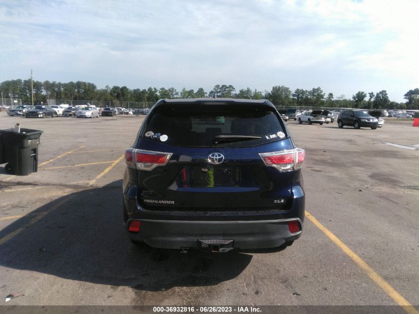 2016 TOYOTA HIGHLANDER XLE - 5TDKKRFH1GS175563