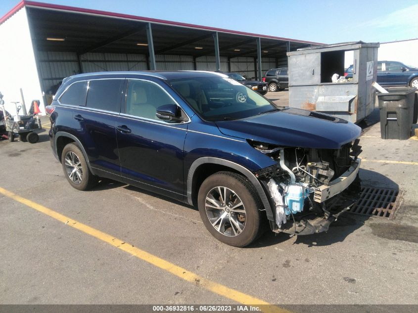 2016 TOYOTA HIGHLANDER XLE - 5TDKKRFH1GS175563