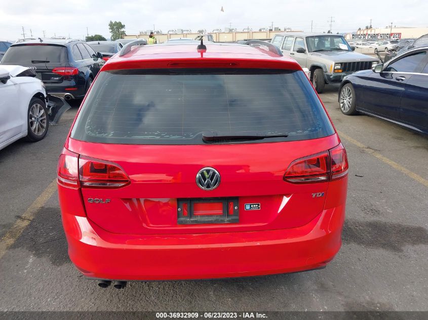 2015 VOLKSWAGEN GOLF SPORTWAGEN TDI S/TDI SE/TDI SEL 3VWCA7AU6FM509422