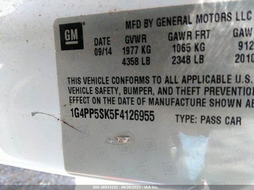 2015 BUICK VERANO - 1G4PP5SK5F4126955