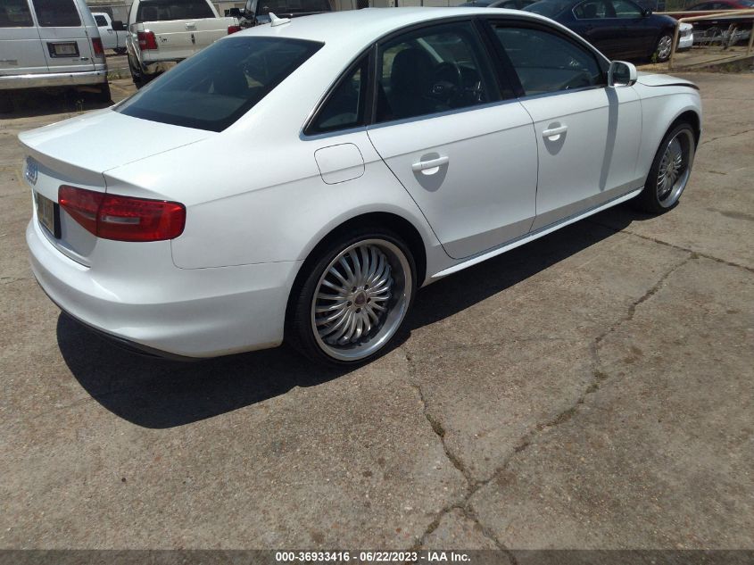 2014 AUDI A4 PREMIUM - WAUAFAFL0EN033467