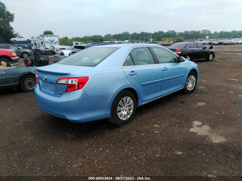 2013 TOYOTA CAMRY HYBRID LE/XLE - 4T1BD1FK1DU087994