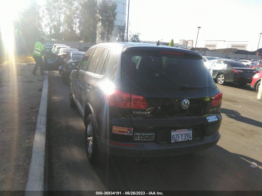 2013 VOLKSWAGEN TIGUAN S - WVGAV3AX6DW566276