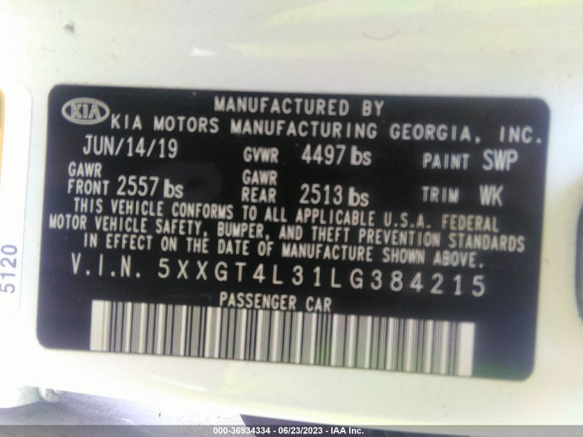 2020 KIA OPTIMA LX - 5XXGT4L31LG384215