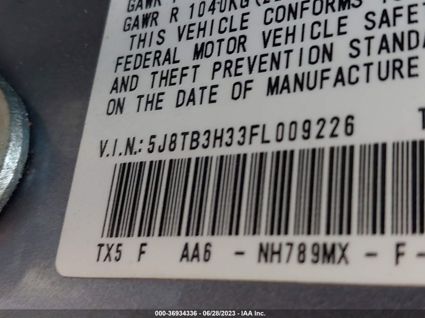 2015 ACURA RDX - 5J8TB3H33FL009226