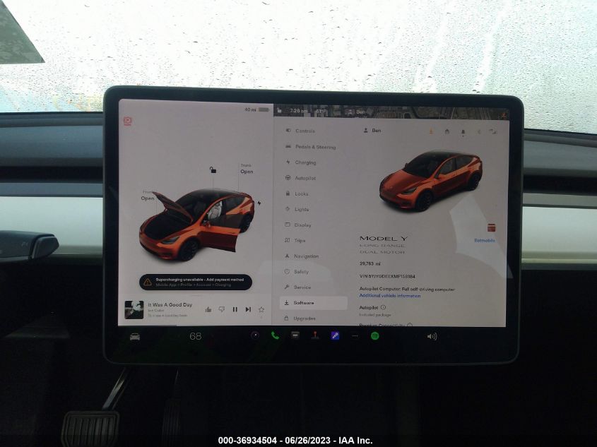 2021 TESLA MODEL Y - 5YJYGDEEXMF158184