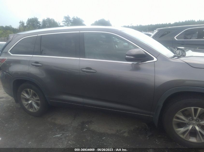 2015 TOYOTA HIGHLANDER XLE - 5TDJKRFHXFS160795
