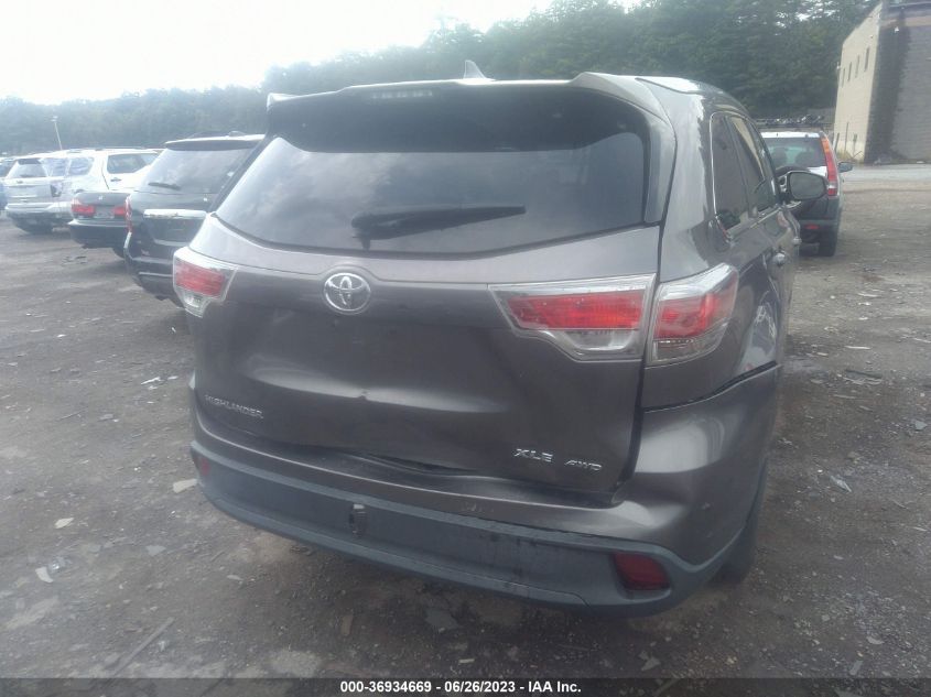 2015 TOYOTA HIGHLANDER XLE - 5TDJKRFHXFS160795