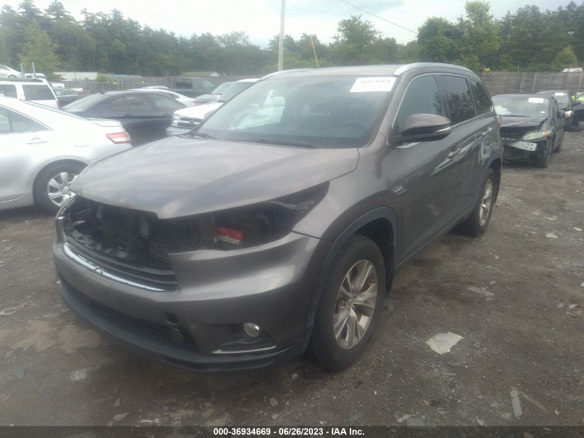 2015 TOYOTA HIGHLANDER XLE - 5TDJKRFHXFS160795