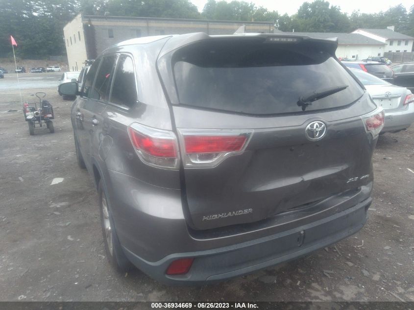 2015 TOYOTA HIGHLANDER XLE - 5TDJKRFHXFS160795