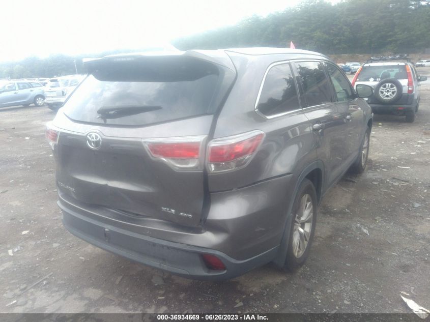 2015 TOYOTA HIGHLANDER XLE - 5TDJKRFHXFS160795