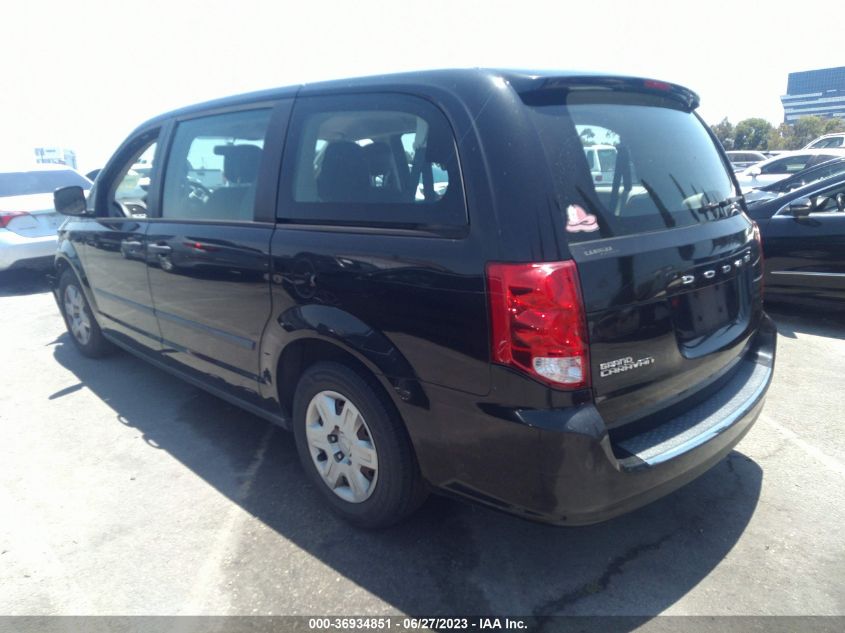2013 DODGE GRAND CARAVAN AMERICAN VALUE PKG - 2C4RDGBG6DR642751