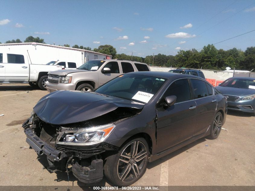 2017 HONDA ACCORD SEDAN SPORT - 1HGCR2F54HA260331