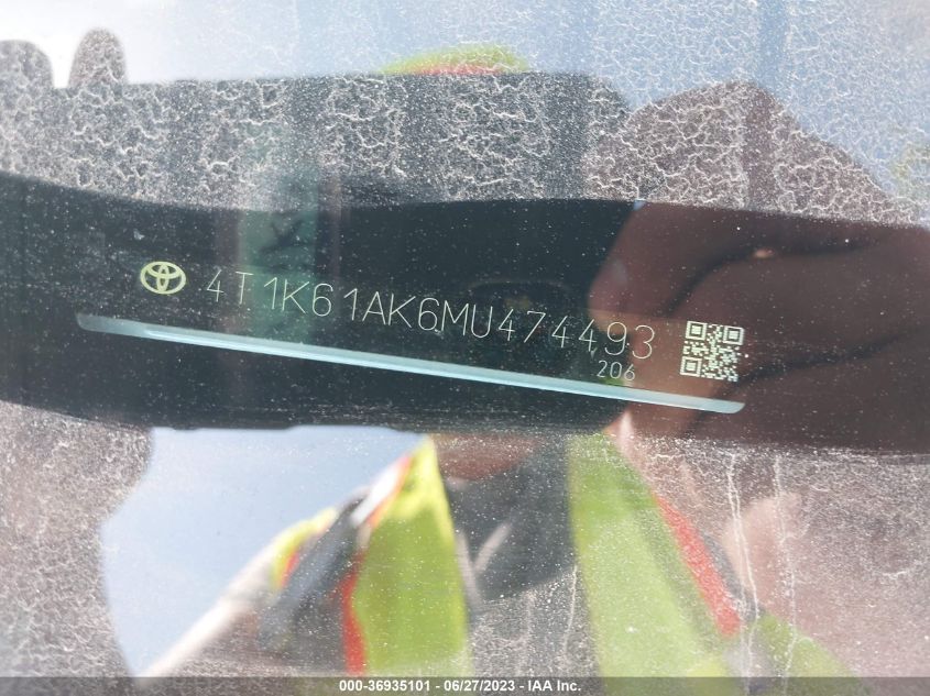 2021 TOYOTA CAMRY XSE - 4T1K61AK6MU474493