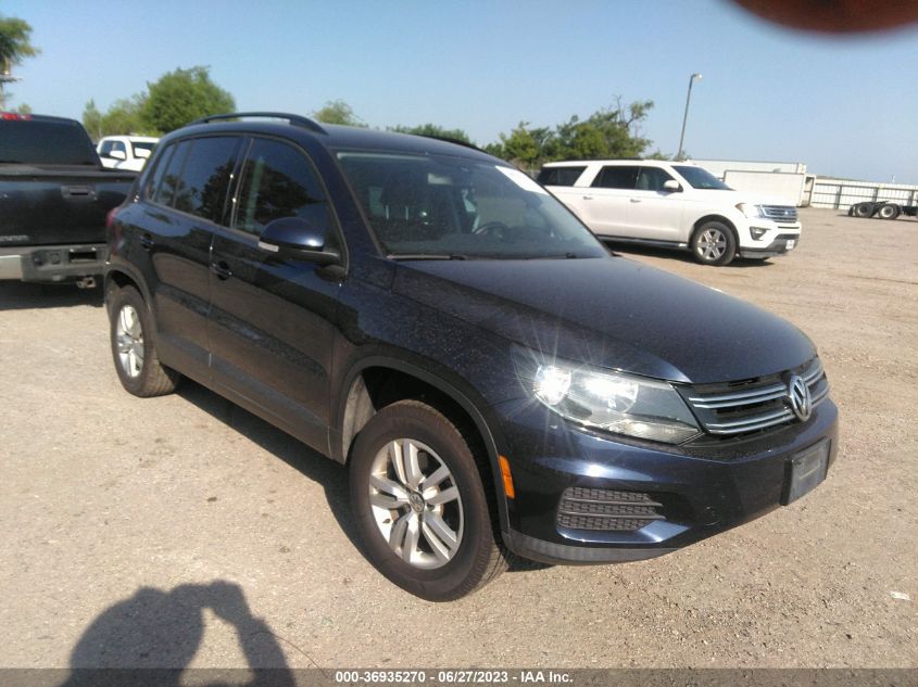 2016 VOLKSWAGEN TIGUAN S - WVGAV7AXXGW529114