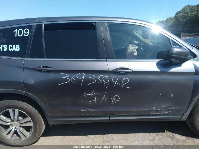 2016 HONDA PILOT EXL - 5FNYF6H5XGB117360