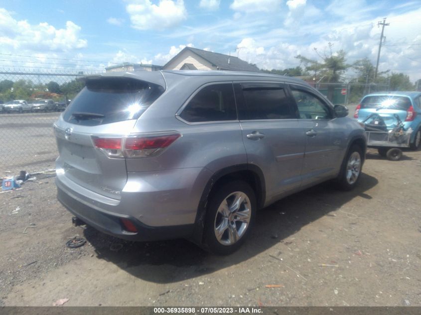 2015 TOYOTA HIGHLANDER LIMITED - 5TDDKRFH7FS178359