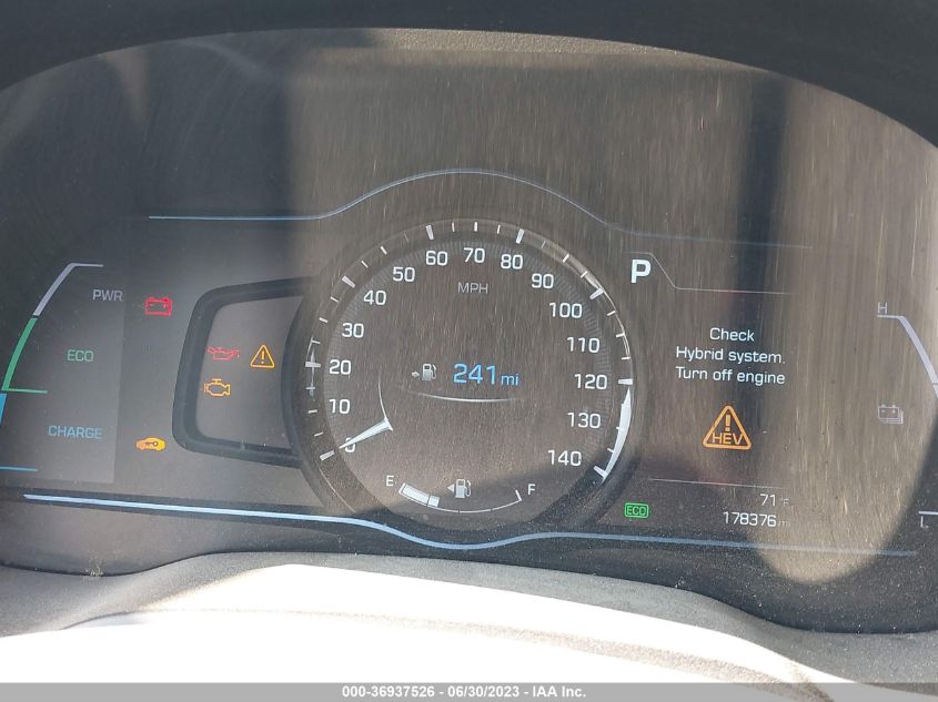 2019 HYUNDAI IONIQ HYBRID SEL - KMHC75LC5KU140032