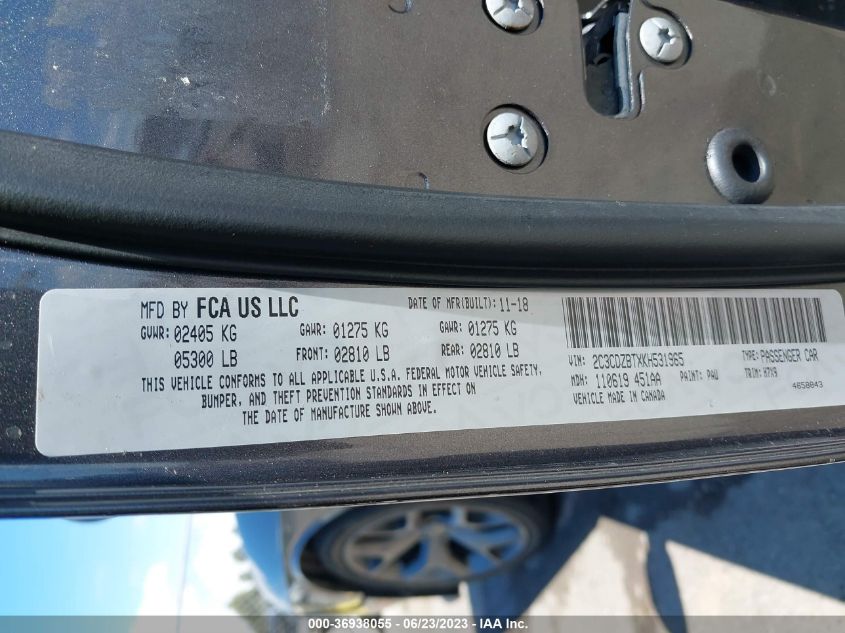 2019 DODGE CHALLENGER R/T - 2C3CDZBTXKH531965