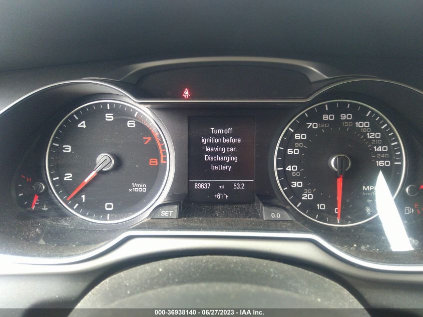 2013 AUDI A4 PREMIUM PLUS - WAUHFAFL5DA182235