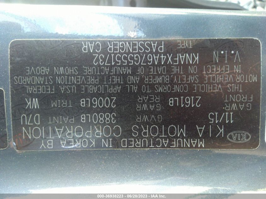 2016 KIA FORTE LX - KNAFX4A67G5551732